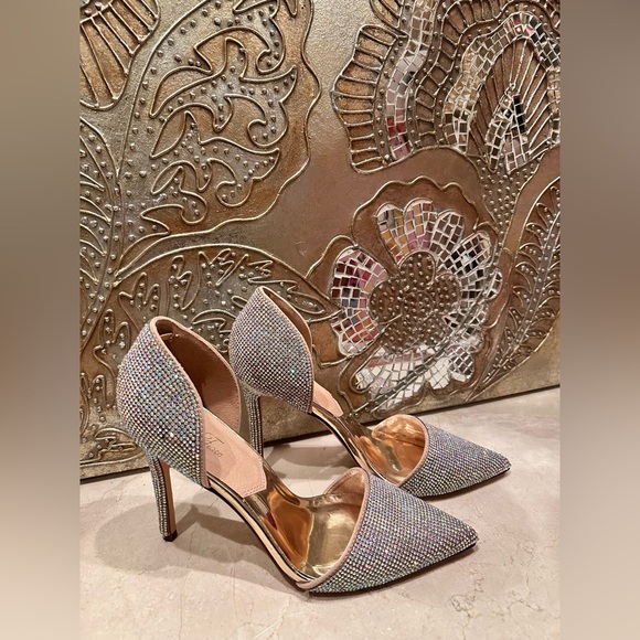 Elegant Silver golden Rhinestone Heels👠👠👠 - Picture 2 of 6